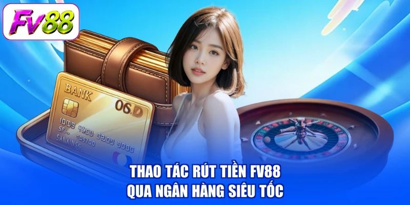 Thao tác Rút tiền FV88 qua ngân hàng siêu tốc