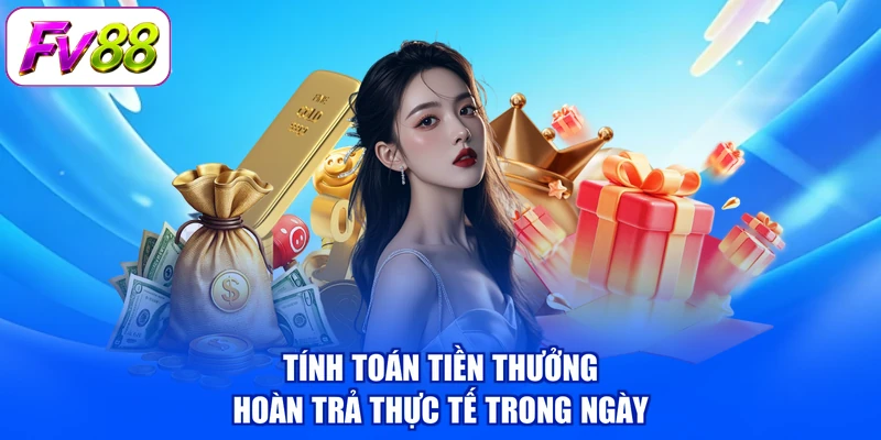 Tính toán tiền thưởng hoàn trả thực tế trong ngày