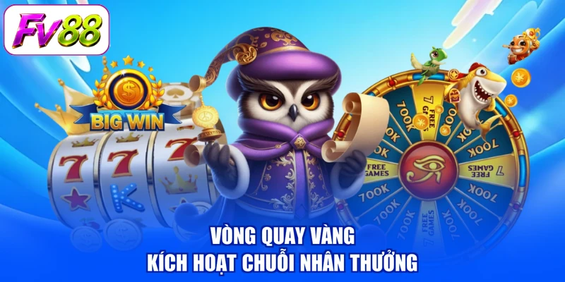 Vòng quay vàng kích hoạt chuỗi nhân thưởng
